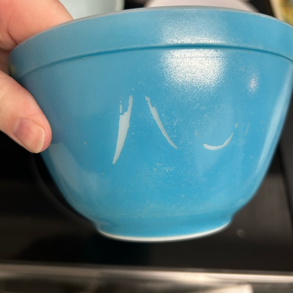 1940s complete Pyrex primary bowls set - Picture 5 of 5